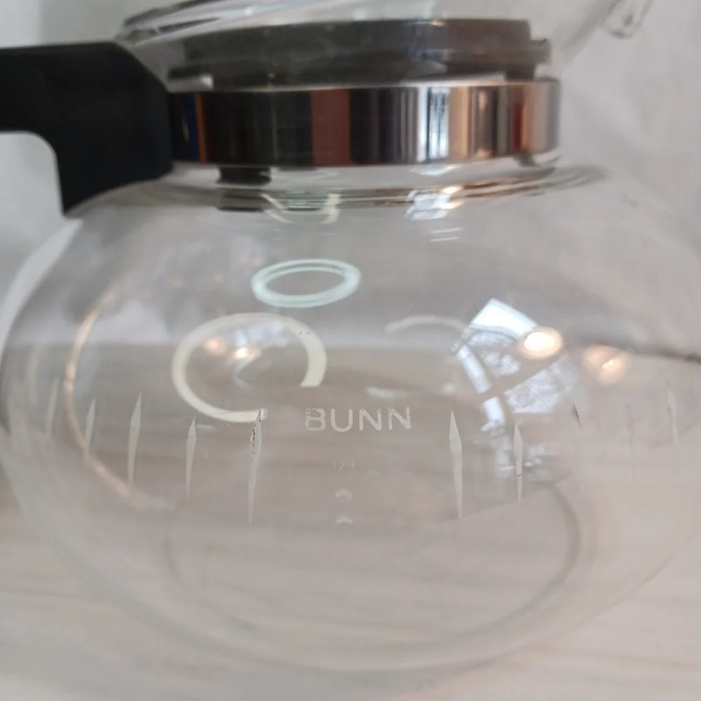 Bunn 6 Cup Glass Coffee Pot Carafe Black Lid